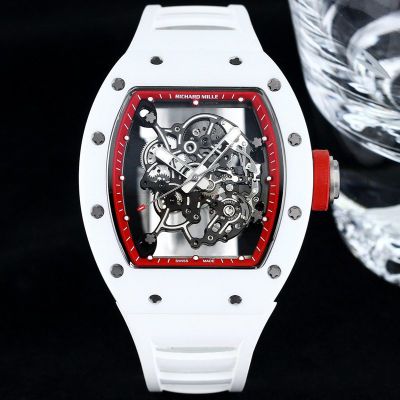 RICHARD MILLE Factory Richard Mille RM055 White ceramic case Diameter 49.9mm watch